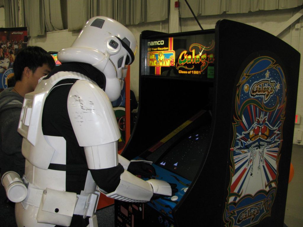 Stormtrooper Playing Galaga